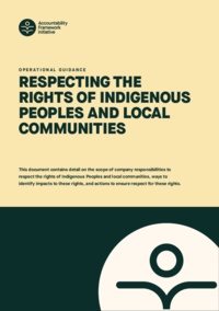 Guía Operativa: Respeto de los derechos de los pueblos indígenas y las comunidades locales