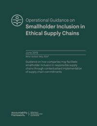 Guía Operativa: Inclusión de pequeños agricultores en cadenas de abastecimiento éticas
