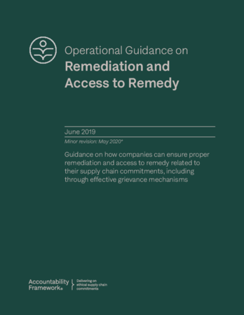 Operational Guidance: Remediation and Access to Remedy