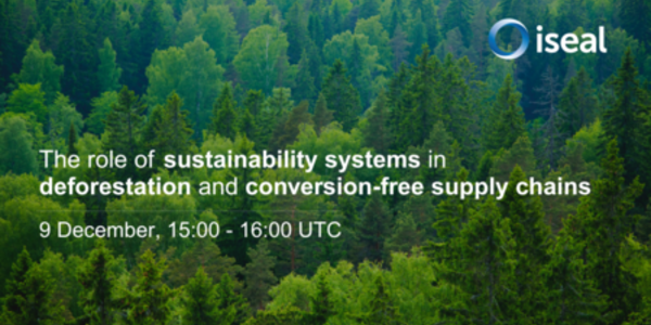 ISEAL webinar: The role of sustainability systems in deforestation and conversion-free supply chains